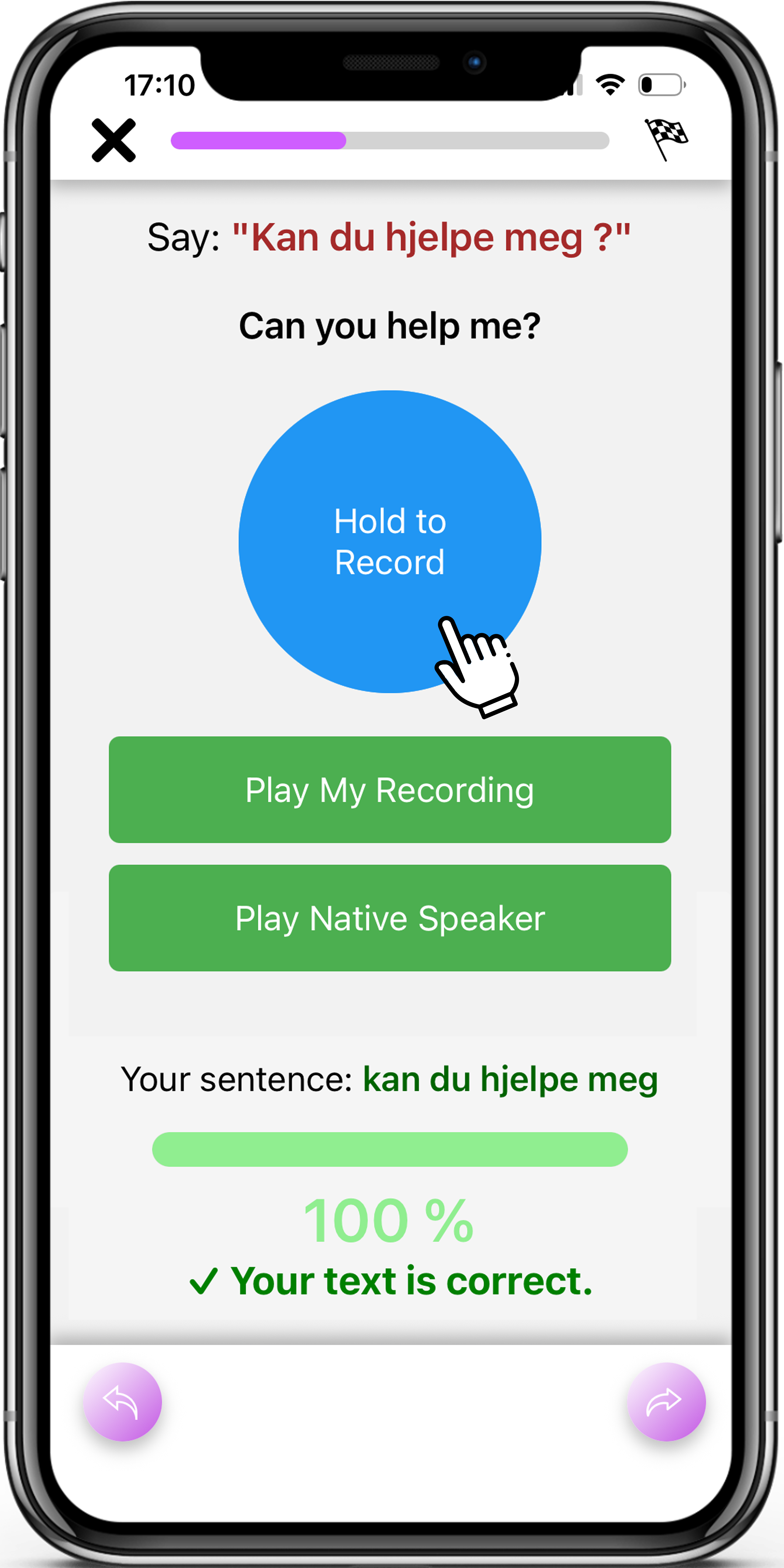 Speech exercise - record yourself and compare with native speaker