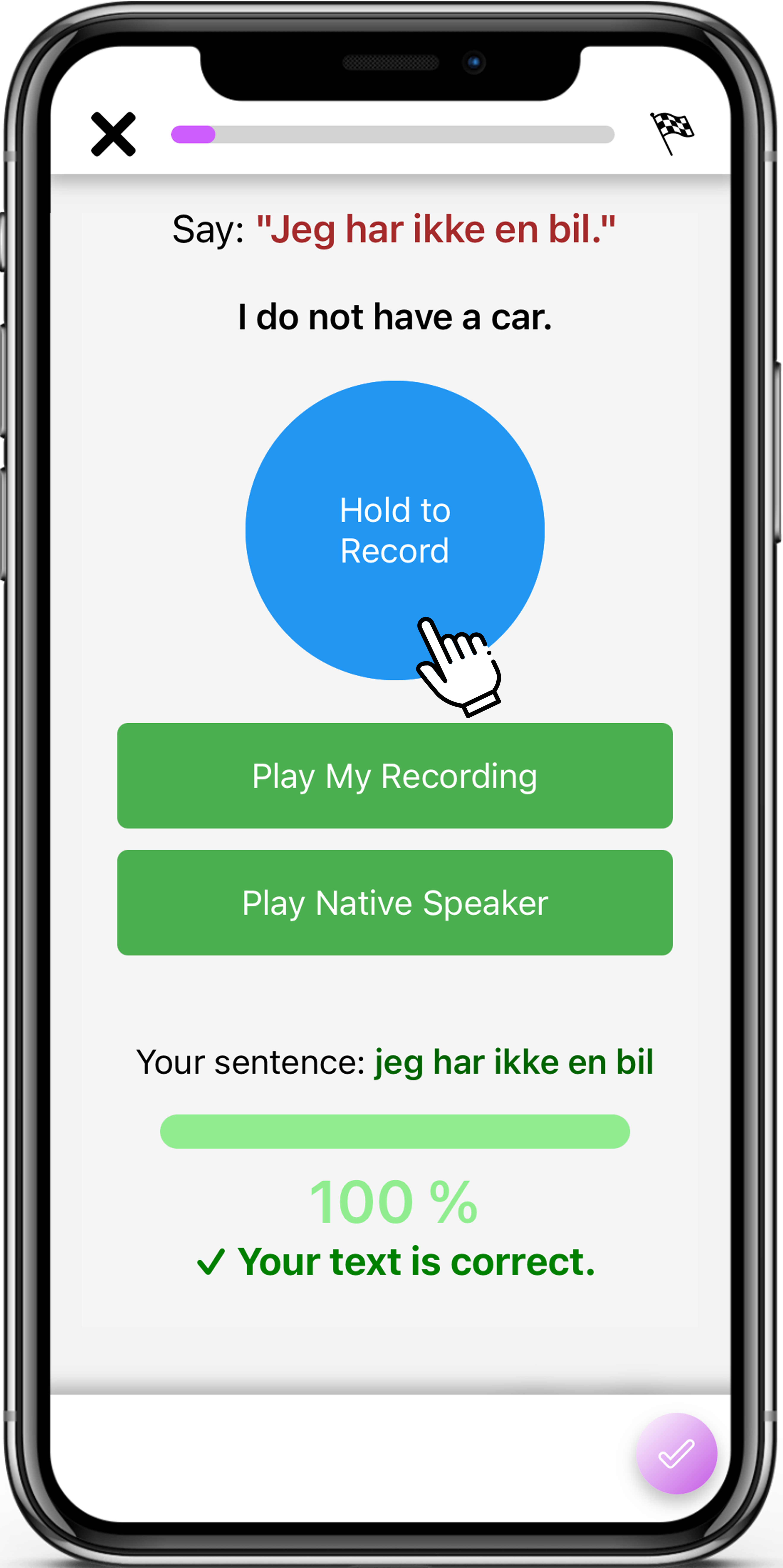An existing listening and word-order exercise in Learn Norwegian